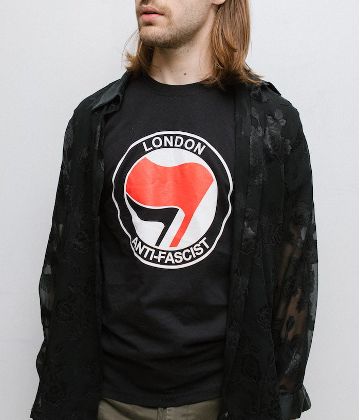 London Anti-fascist T-shirt | Photography by Ellie Ramsden for Freedom Press